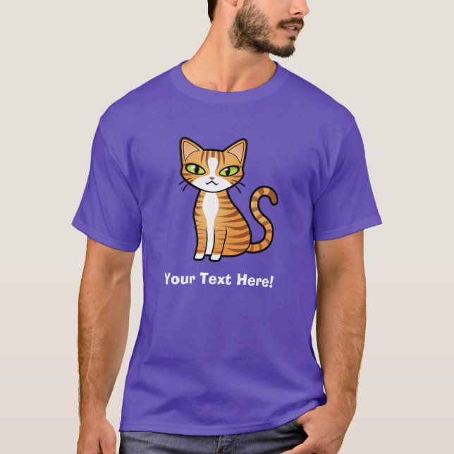 Camiseta Diseñe su propio gato del dibujo animado (Anverso)