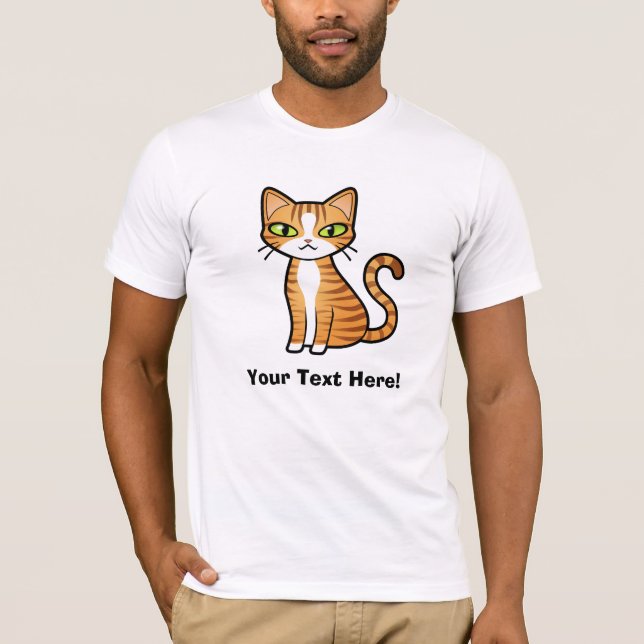Camiseta Diseñe su propio gato del dibujo animado (Anverso)
