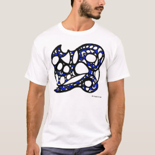 Camiseta Diseño 006 del azul y del negro