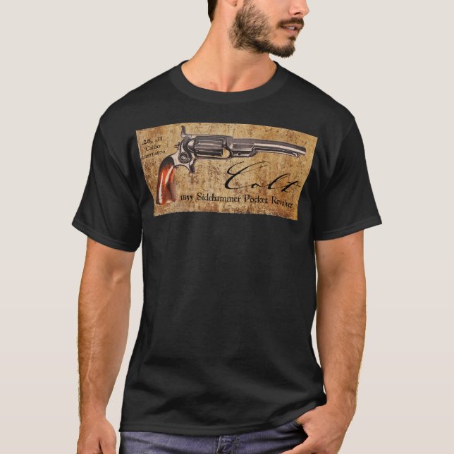 Camiseta Diseño 1855 del revólver del bolsillo de (Anverso)