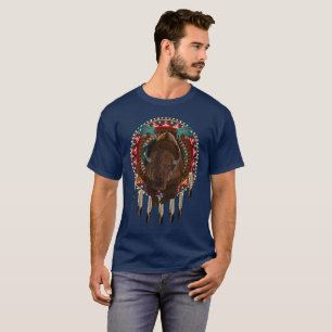 Camiseta Diseño 1 del búfalo del nativo americano de