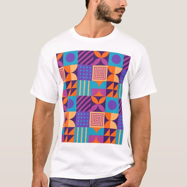 Camiseta Diseño Abstrac, Papel tapiz, Fondo Poster. (Anverso)
