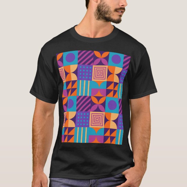Camiseta Diseño Abstrac, Papel tapiz, Fondo Poster. (Anverso)