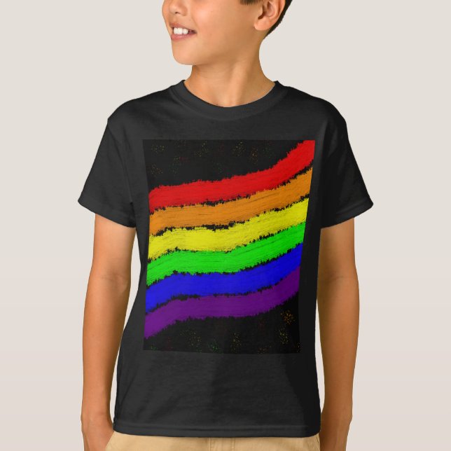 Camiseta Diseño abstracto arcoiris de Moma (Anverso)