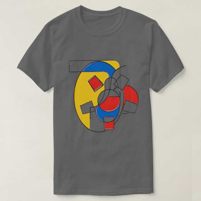 Camiseta Diseño abstracto con diferentes formas (Diseño del anverso)