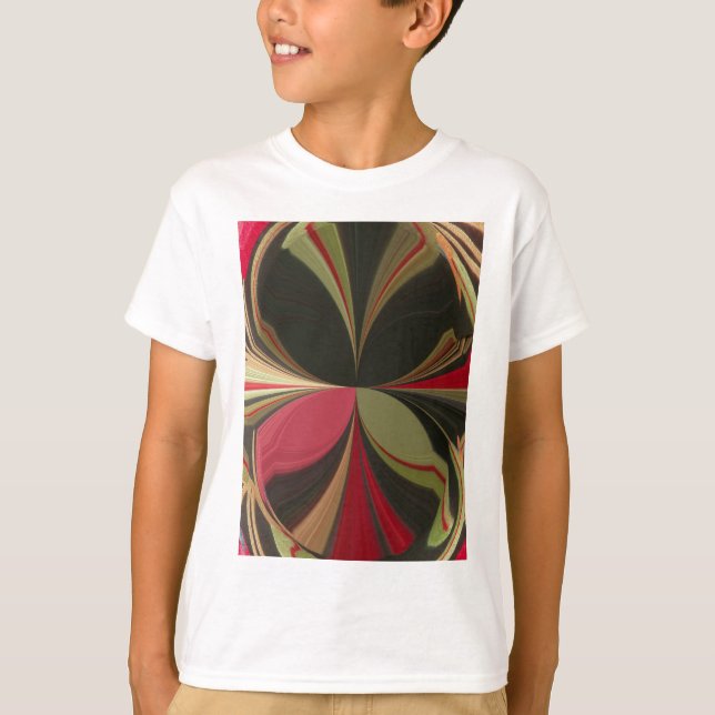 Camiseta Diseño abstracto con líneas flotantes Imprimir art (Anverso)