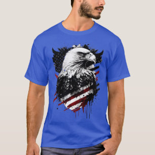 Camiseta Diseño abstracto de águila de bandera estadouniden