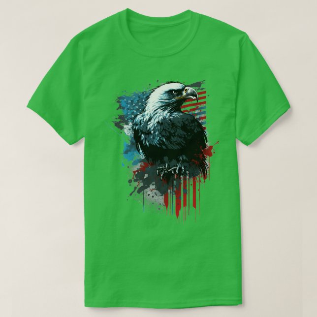Camiseta Diseño abstracto de águila de bandera estadouniden (Diseño del anverso)