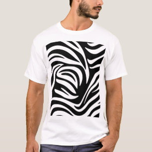 Camiseta Diseño abstracto de bandas de cebra modernas