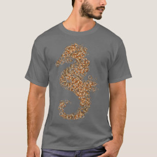 Camiseta Diseño abstracto de caballito de mar de vapor 1