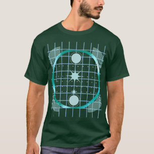 Camiseta Diseño abstracto de círculo de rejilla futurista