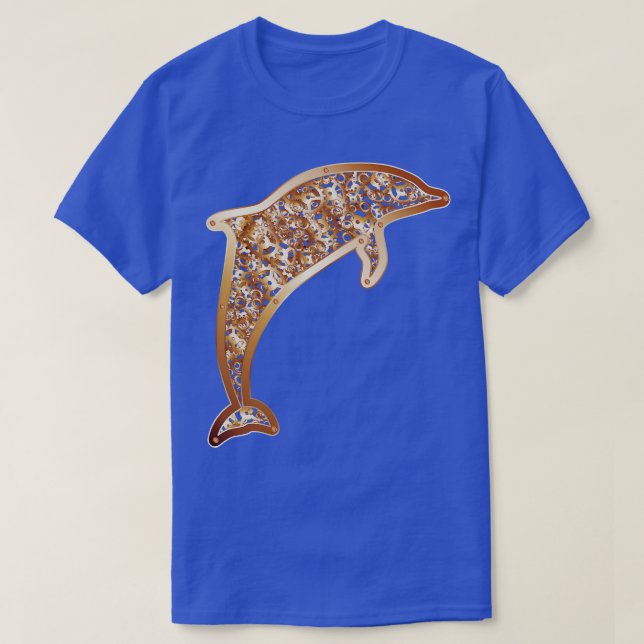 Camiseta Diseño abstracto de delfín Steampunk (Diseño del anverso)