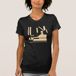 Camiseta Diseño abstracto de formas geométricas beige