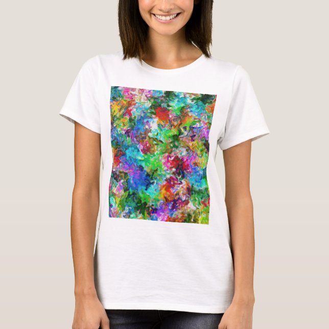 Camiseta Diseño abstracto de mezcla colorida (Anverso)