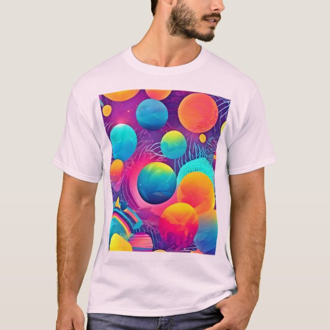 Camiseta Diseño abstracto de Neon Cosmos (Anverso)