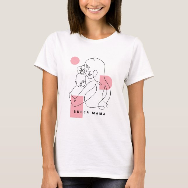 Camiseta Diseño abstracto de Super Mama Modern (Anverso)