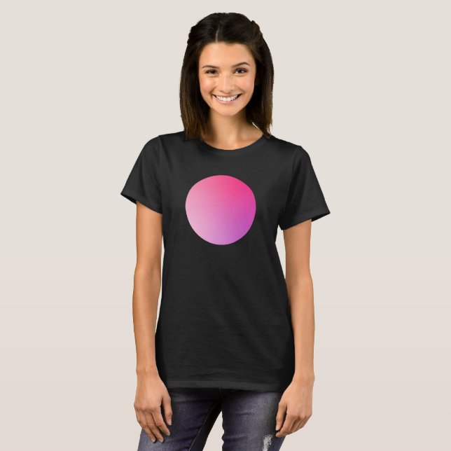 Camiseta Diseño abstracto de viñeta circular con gradiente  (Anverso completo)
