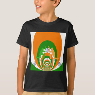 Camiseta Diseño abstracto del espíritu del críquet de la In