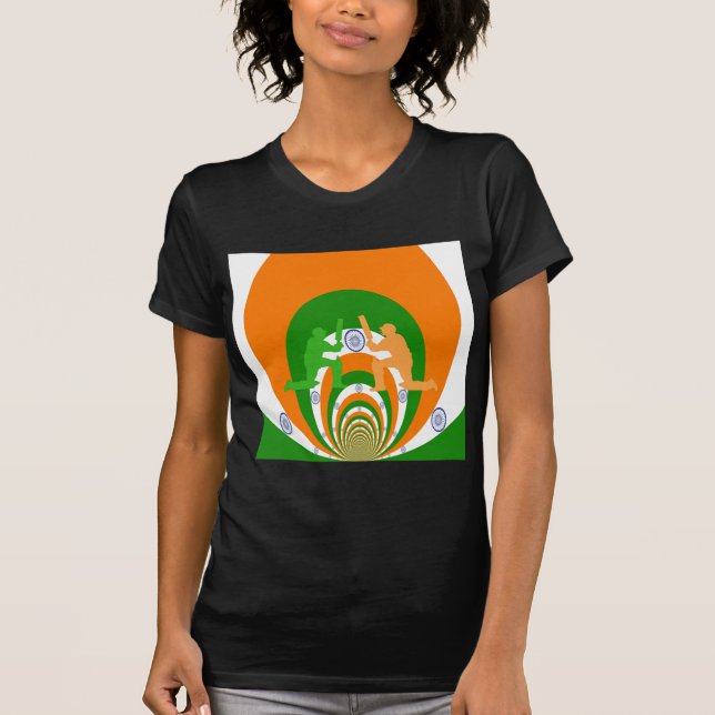 Camiseta Diseño abstracto del espíritu del críquet de la In (Anverso)