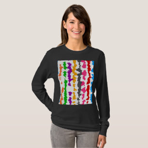 Camiseta Diseño abstracto irregular colorido blanco