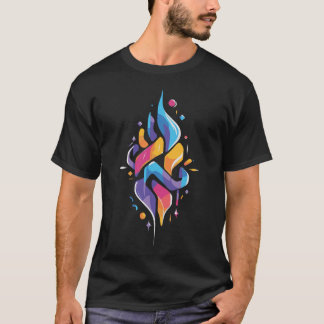 Camiseta diseño abstracto multicolor