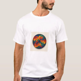 Camiseta Diseño abstracto multicolor.