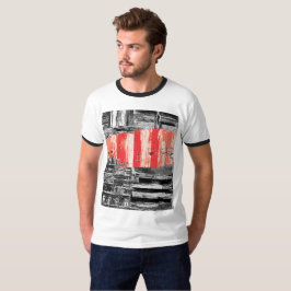 Camiseta – Diseño Abstracto Pulso Rojo