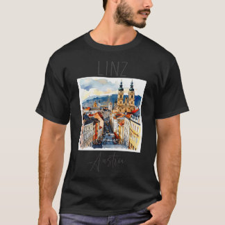Camiseta Diseño acuarela de Linz - Austria