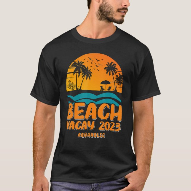 Camiseta Diseño acuático Beach Vacay 2023 (Anverso)
