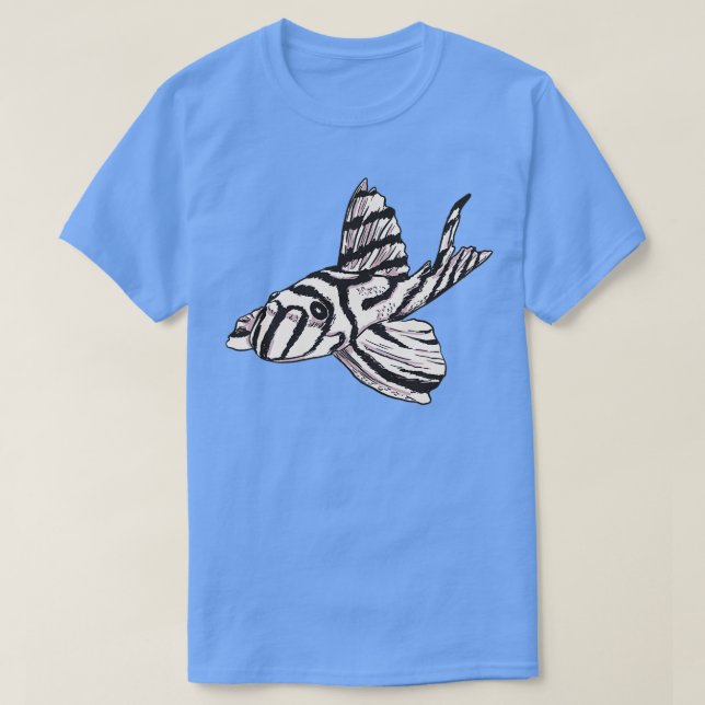 Camiseta Diseño acuático de cebra pleco (Diseño del anverso)