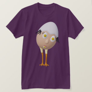 Camiseta Diseño adorable de personaje de huevo extravagante