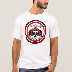 Camiseta Diseño adornado de la espada blanco/rojo/negro
