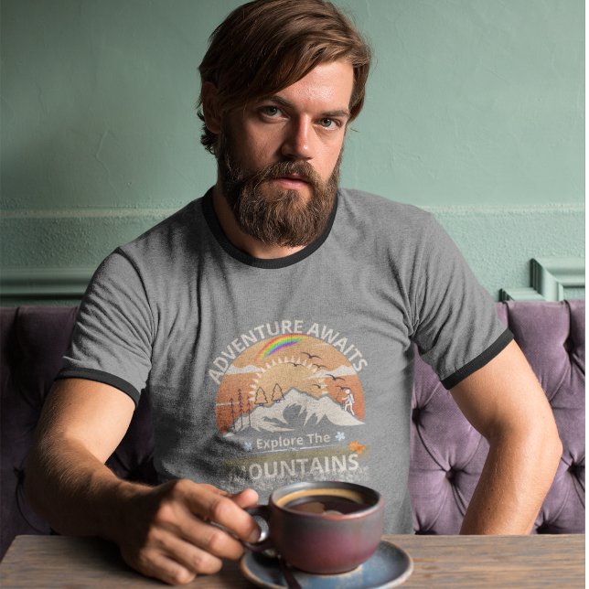 Camiseta Diseño "Adventure Awaits-Explore the mountain" (Subido por el creador)