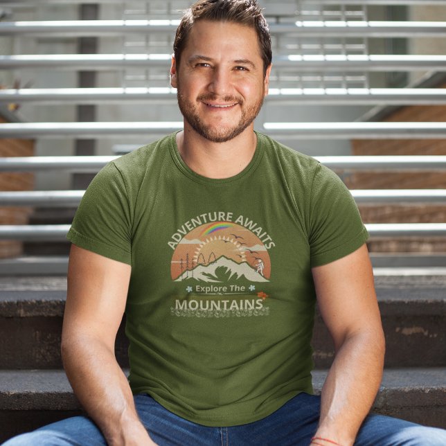 Camiseta Diseño "Adventure Awaits-Explore the mountain" (Subido por el creador)