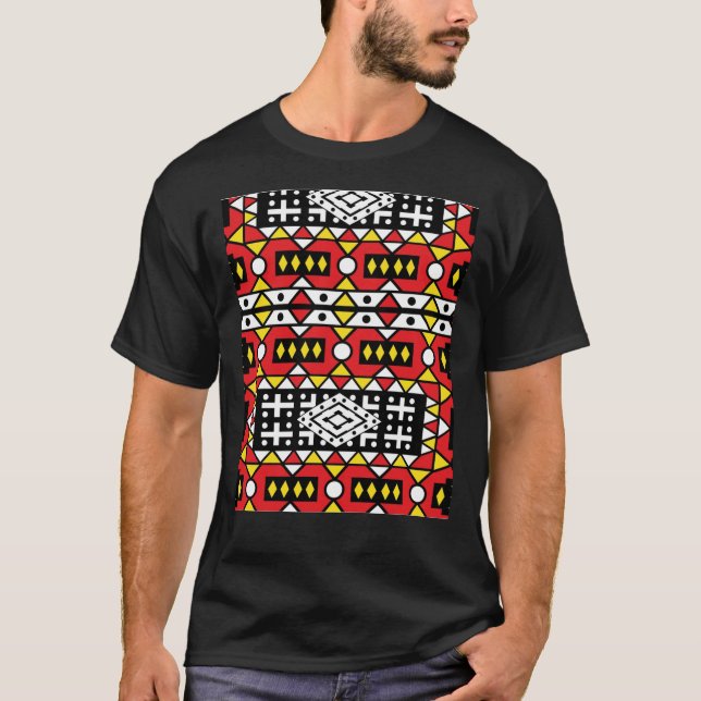 Camiseta Diseño africano de cera de patrones Kizomba Samaka (Anverso)