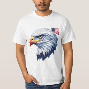 Camiseta Diseño Águila Geométrica USA – Patriótico Moderno