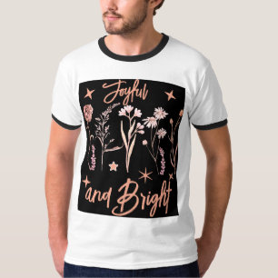 Camiseta Diseño alegre y brillante de flores silvestres - B