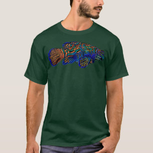 Camiseta Diseño alternativo negro de un pez mandarínico