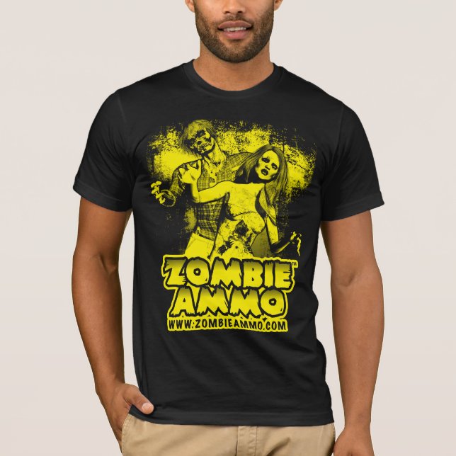 Camiseta Diseño amarillo clásico de Ammo™ del zombi (Anverso)