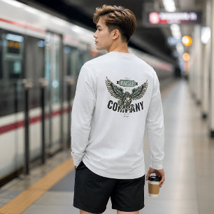 Camiseta Diseño Americano de la Compañía del Águila Retro