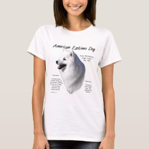 Camiseta Diseño americano de la historia del perro esquima