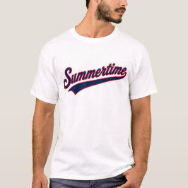 Camiseta Diseño Americano Retro de Verano con Letra Script