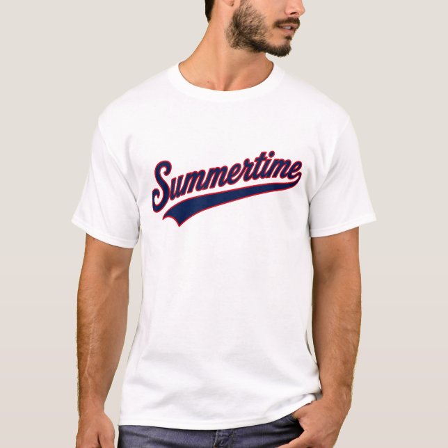 Camiseta Diseño Americano Retro de Verano con Letra Script (Anverso)