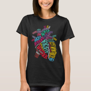 Camiseta Diseño Anatómico Cardíaco Cardiovascular Icu