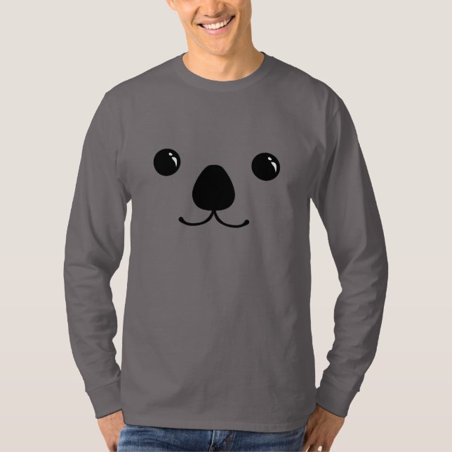 Camiseta Diseño animal lindo de la cara de la koala (Anverso)