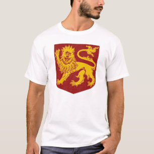 Camiseta Diseño Antiguo de León Rampante Heráldico