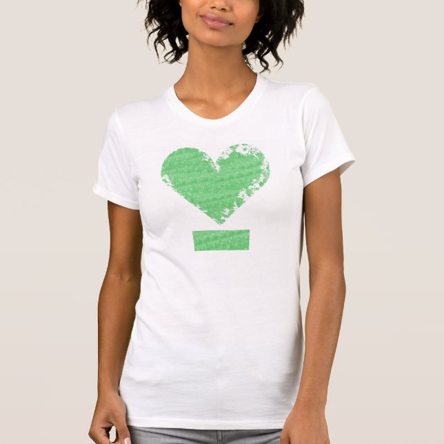 Camiseta Diseño apenado del corazón (Anverso)