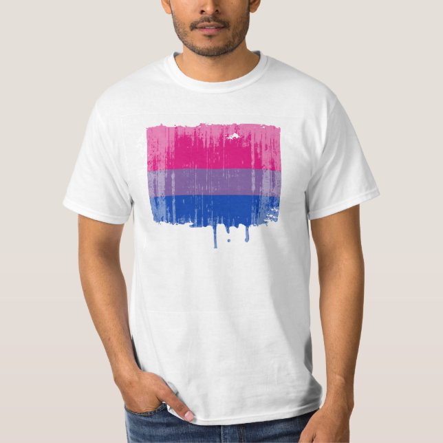 CAMISETA DISEÑO APENADO ORGULLO BISEXUAL (Anverso)