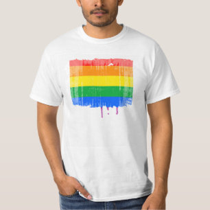 CAMISETA DISEÑO APENADO RAYAS DEL ORGULLO GAY