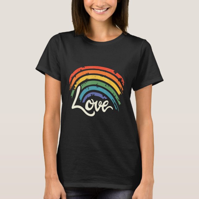 Camiseta Diseño arcoiris angustiado por el amor (Anverso)